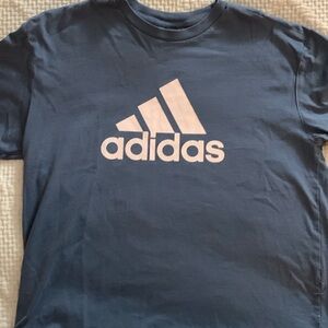Adidas short sleeve t shirt. Size small.  Blue and white. Like new.